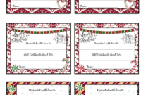 Stunning Fillable Gift Certificate Template Free