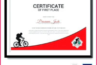 Stunning First Place Award Certificate Template
