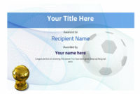 Stunning Football Certificate Template