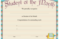 Stunning Free Printable Student Of The Month Certificate Templates