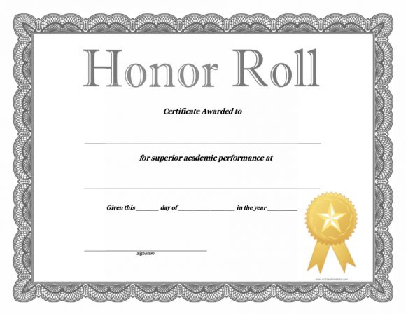 Stunning Honor Award Certificate Templates