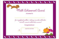 Stunning Math Achievement Certificate Templates