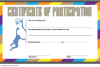 Stunning Netball Participation Certificate Templates