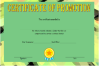 Stunning Officer Promotion Certificate Template