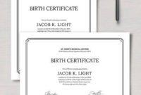 Stunning Official Birth Certificate Template
