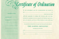 Stunning Ordination Certificate Template