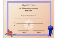 Stunning Pageant Certificate Template
