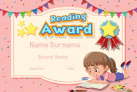 Stunning Reading Achievement Certificate Templates