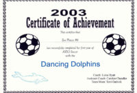 Stunning Soccer Award Certificate Template