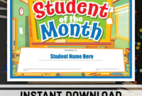 Stunning Student Of The Week Certificate Templates
