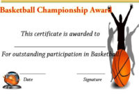 Top Basketball Certificate Template