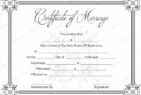 Top Blank Marriage Certificate Template
