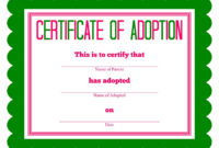 Top Cat Adoption Certificate Template 9 Designs