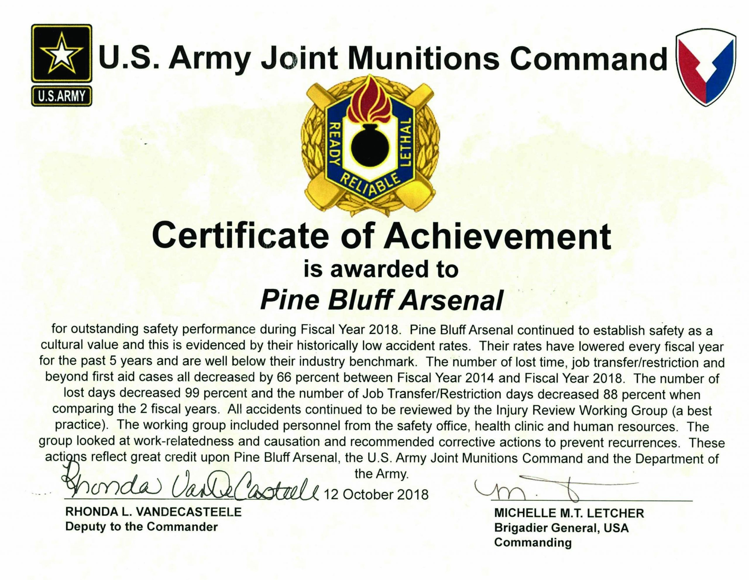 Top Certificate Of Achievement Army Template