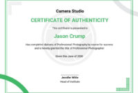 Top Certificate Of Authenticity Free Template