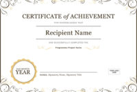 Top Certificate Of Completion Word Template
