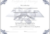 Top Certificate Of Marriage Template
