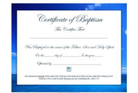 Top Christian Baptism Certificate Template