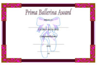 Top Dance Award Certificate Templates