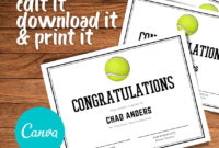 Top Editable Tennis Certificates