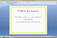 Top Free Certificate Templates For Word 2007