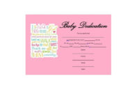 Top Free Printable Baby Dedication Certificate Templates
