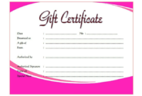 Top Free Printable Hair Salon Gift Certificate Template