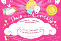 Top Free Tooth Fairy Certificate Template