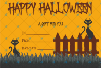 Top Halloween Gift Certificate Template Free