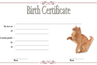 Top Pet Birth Certificate Template