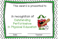 Top Physical Education Certificate Template Editable