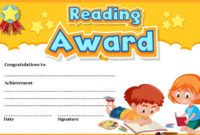 Top Reading Achievement Certificate Templates