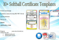Top Softball Award Certificate Template