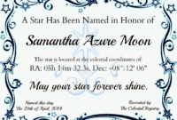 Top Star Naming Certificate Template