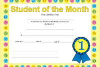 Top Student Of The Week Certificate Templates