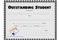 Top Student Of The Year Award Certificate Templates