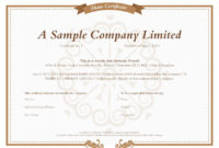 Top Template Of Share Certificate
