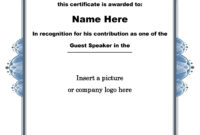 Top Thanks Certificate Template