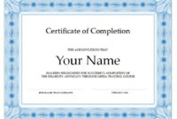 Top Training Completion Certificate Template
