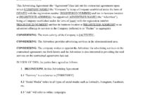 Television Advertising Agreement Template