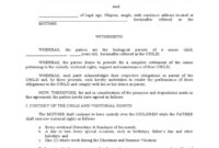 Notarized Child Support Agreement Template