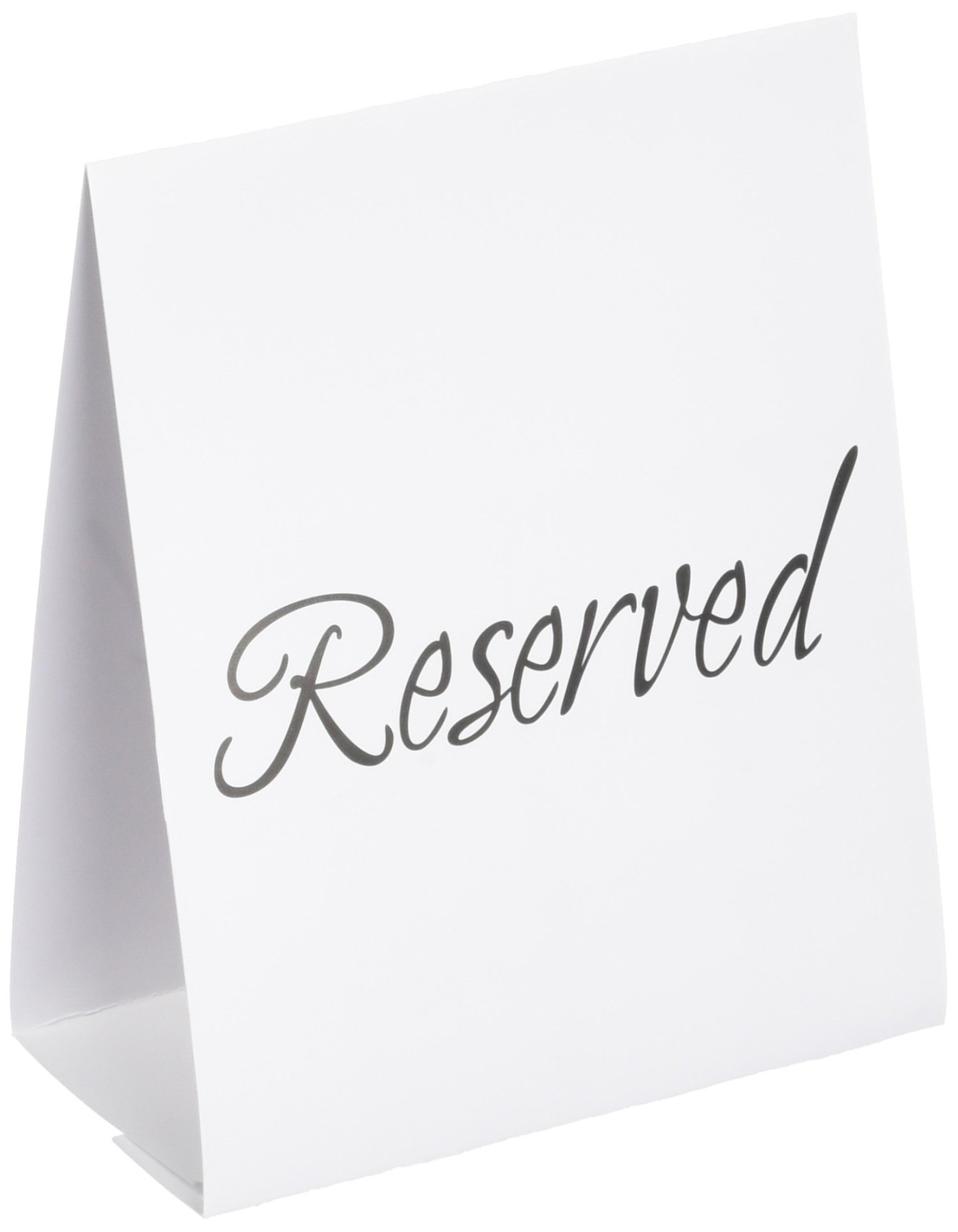 Amscan Premium White Reserved Paper Table Cards - " x " ( Packs of )  - Elegant and Sturdy Place Cards for Weddings, Parties, and Events - 1