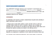 Artist Management Contract Templates: A Comprehensive Guide