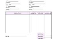 Bakery Invoice Template