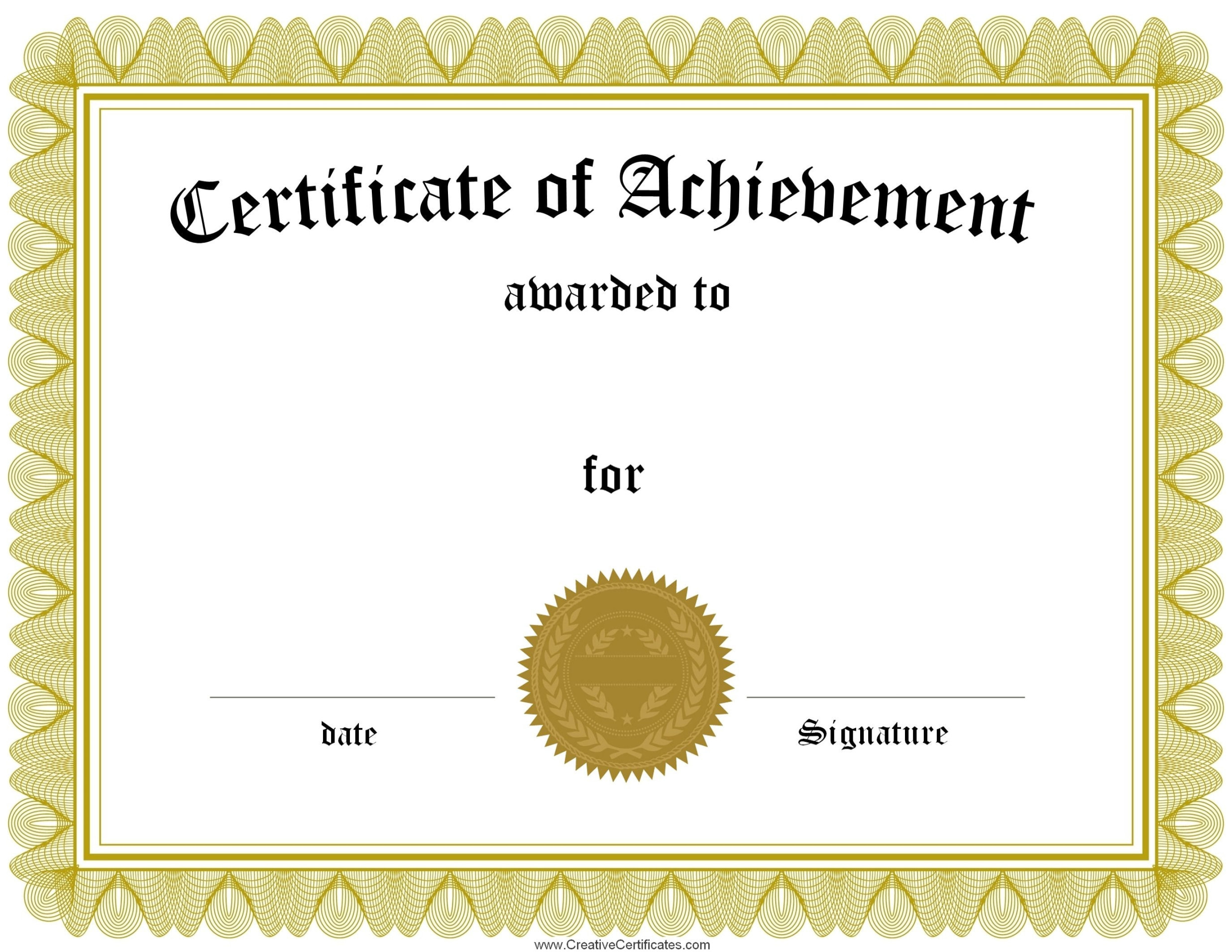 Blank Certificate of Achievement - Etsy