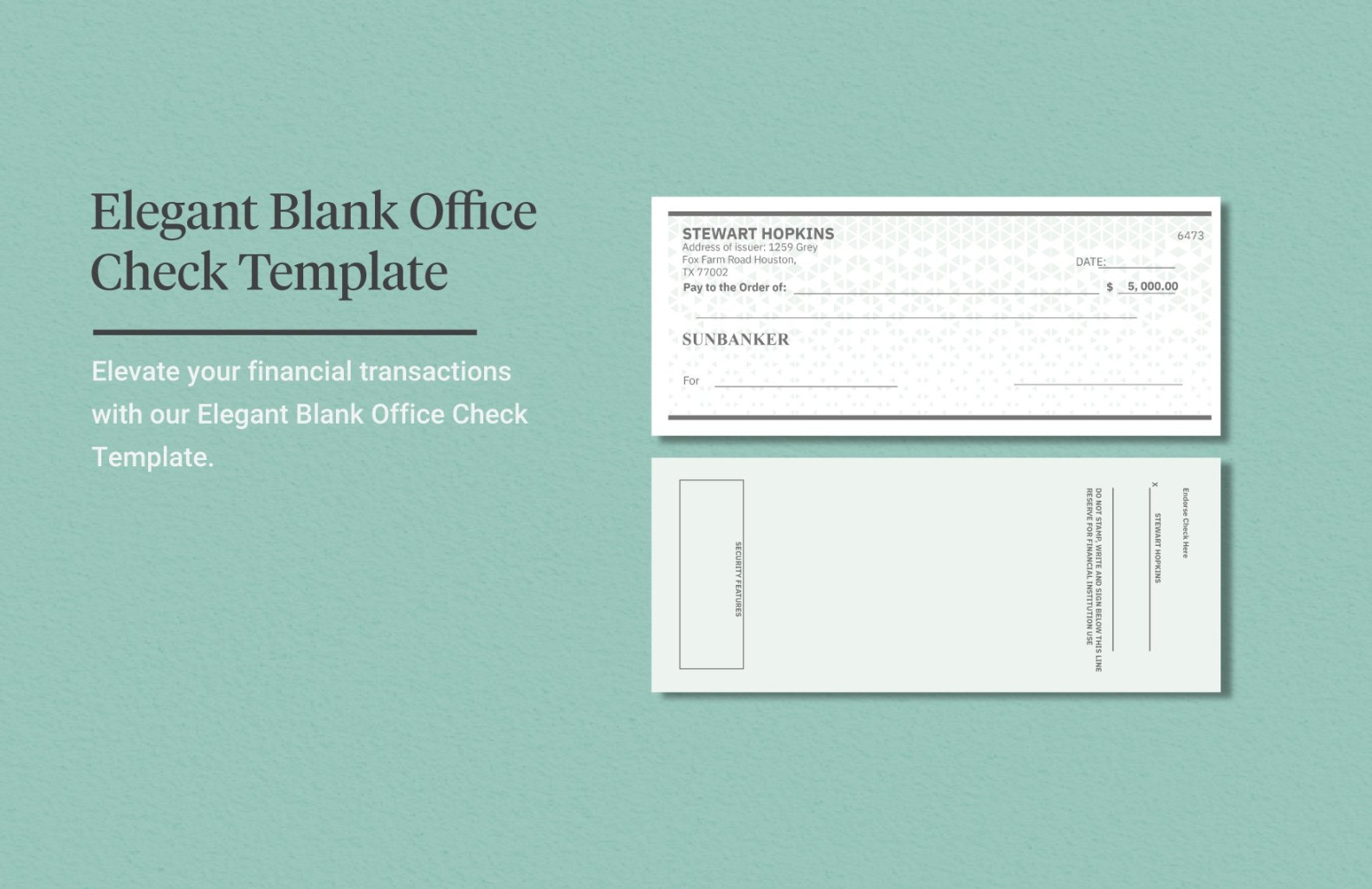 + Blank Check Template - DOC, PSD, PDF & Vector Formats