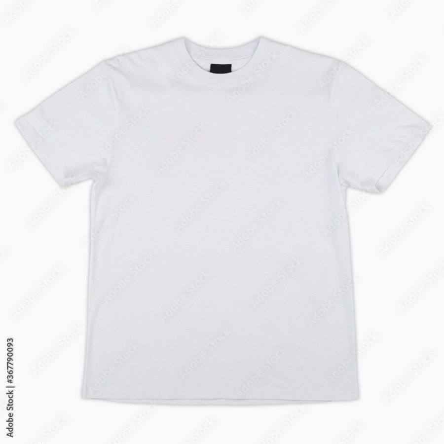 Blank T-Shirt color white template front and back view