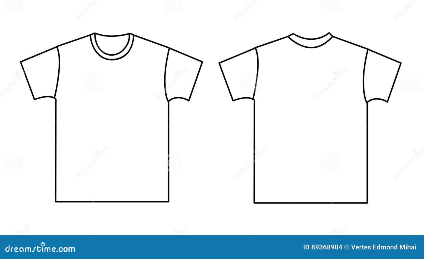 Blank t-shirt template stock vector