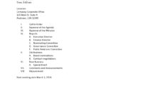 Committee Meeting Agenda Template