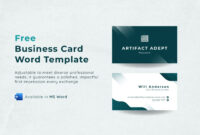 Microsoft Templates For Professional Business Cards